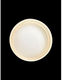 Pot beige avec couvercle .28oz avec liner (0.10$/UN) (BOITE DE 500)